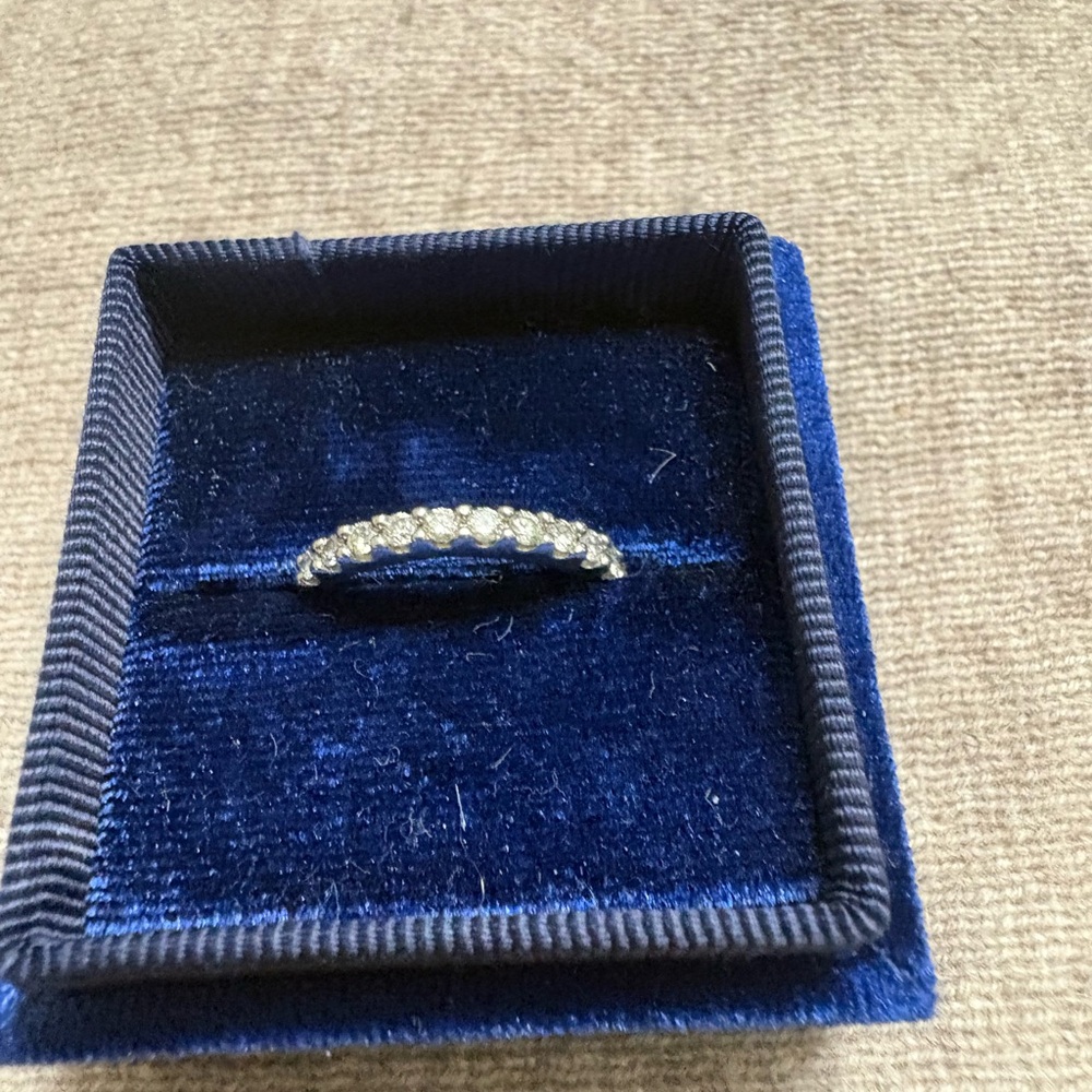 Macy's Silver Women's Ring lab diamonds